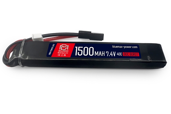 1500mAh 7.4V 40C Extreme LiPo Airsoft Battery Stick