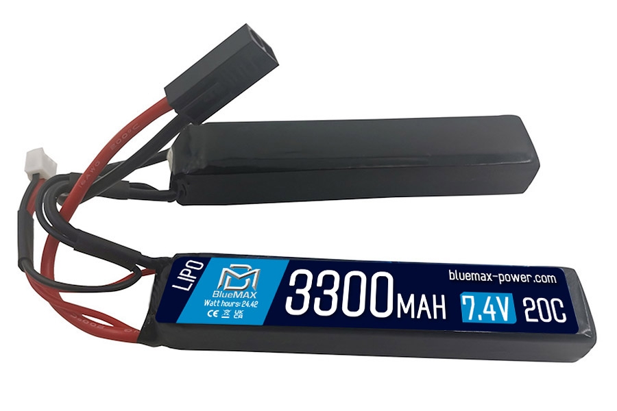 2S3P 7.4V 3300mAh 20C High Drain LiPo Nunchuck style for AEG Guns