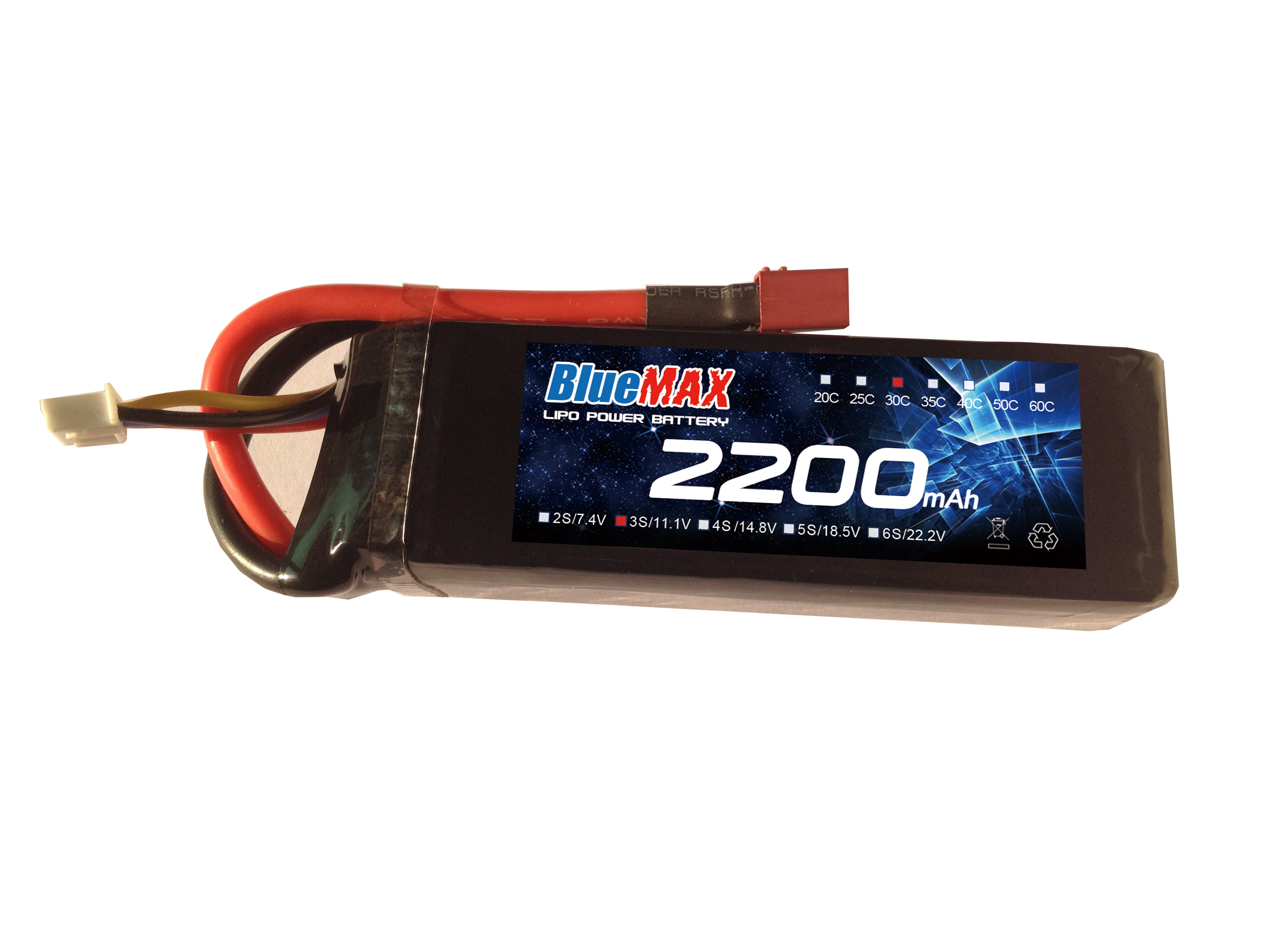 30C 2200mAh 3S1P 11.1V LiPO Flight Pack