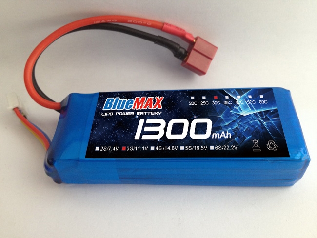 30C 1300mAh 11.1V Lipo Pack for RC Model Helis