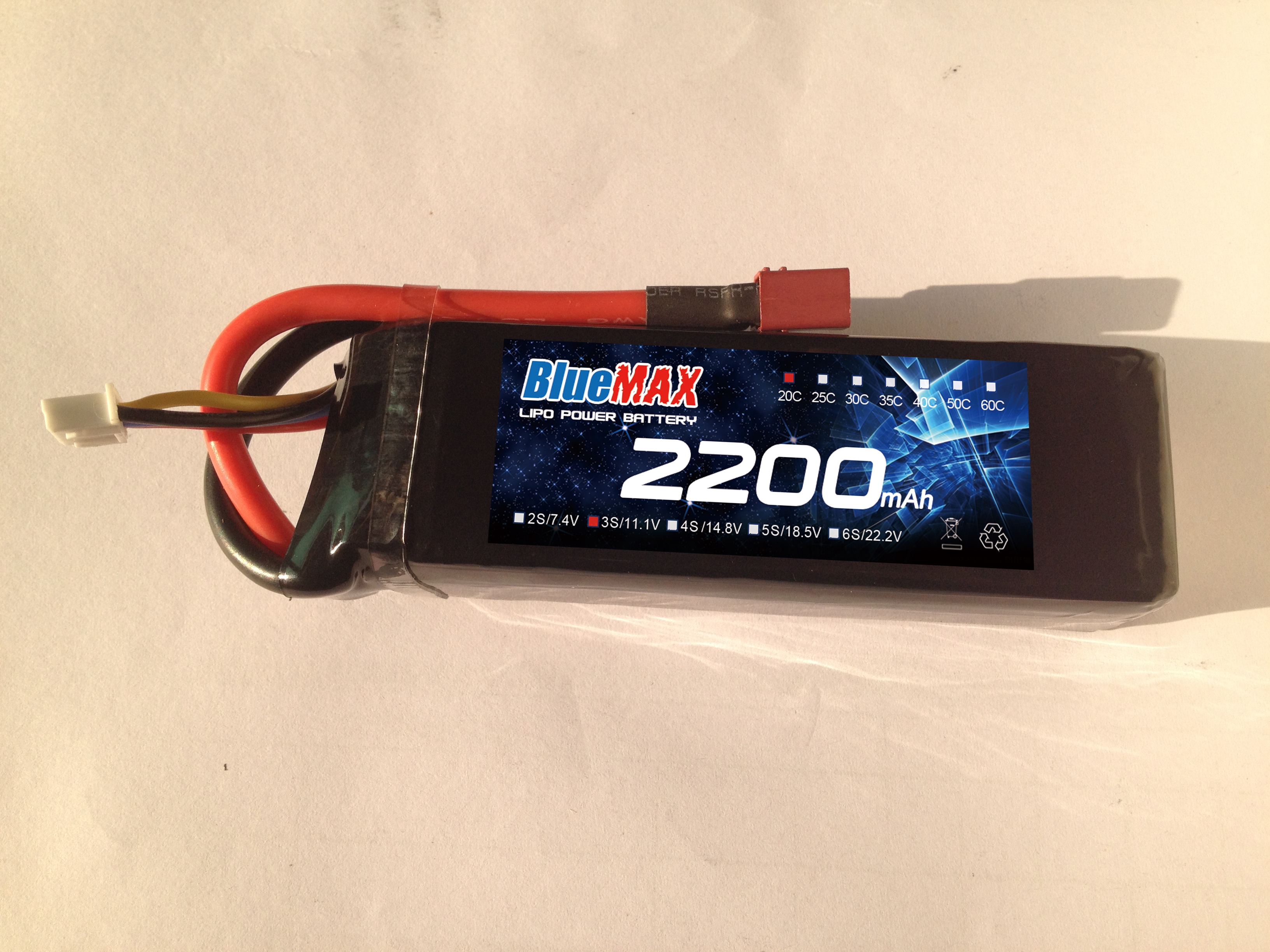 11.1V 2200mAh 20C LiPO Battery Pack for RC Aircraft