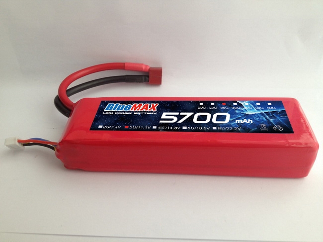 30C 5700mAh 11.1V Lipo Pack for RC Airplanes &amp; Helicopters