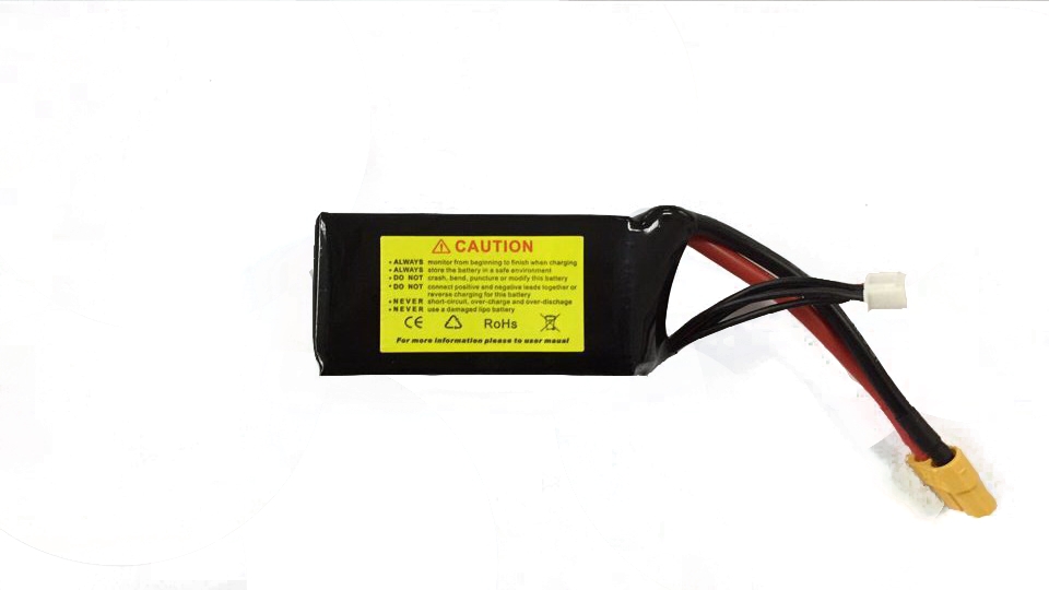 11.1v 3s1p 1500mAh 80C Graphene LiPO battery pack w/XT60 for FPV Drone