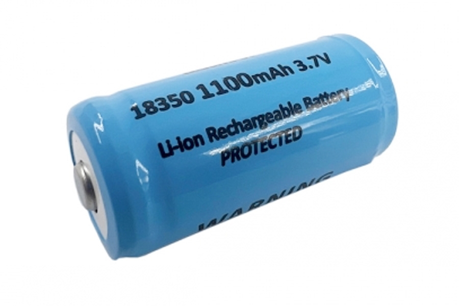 Lithium Ion Battery 18350 3.7v 1100mAh PROTECTED