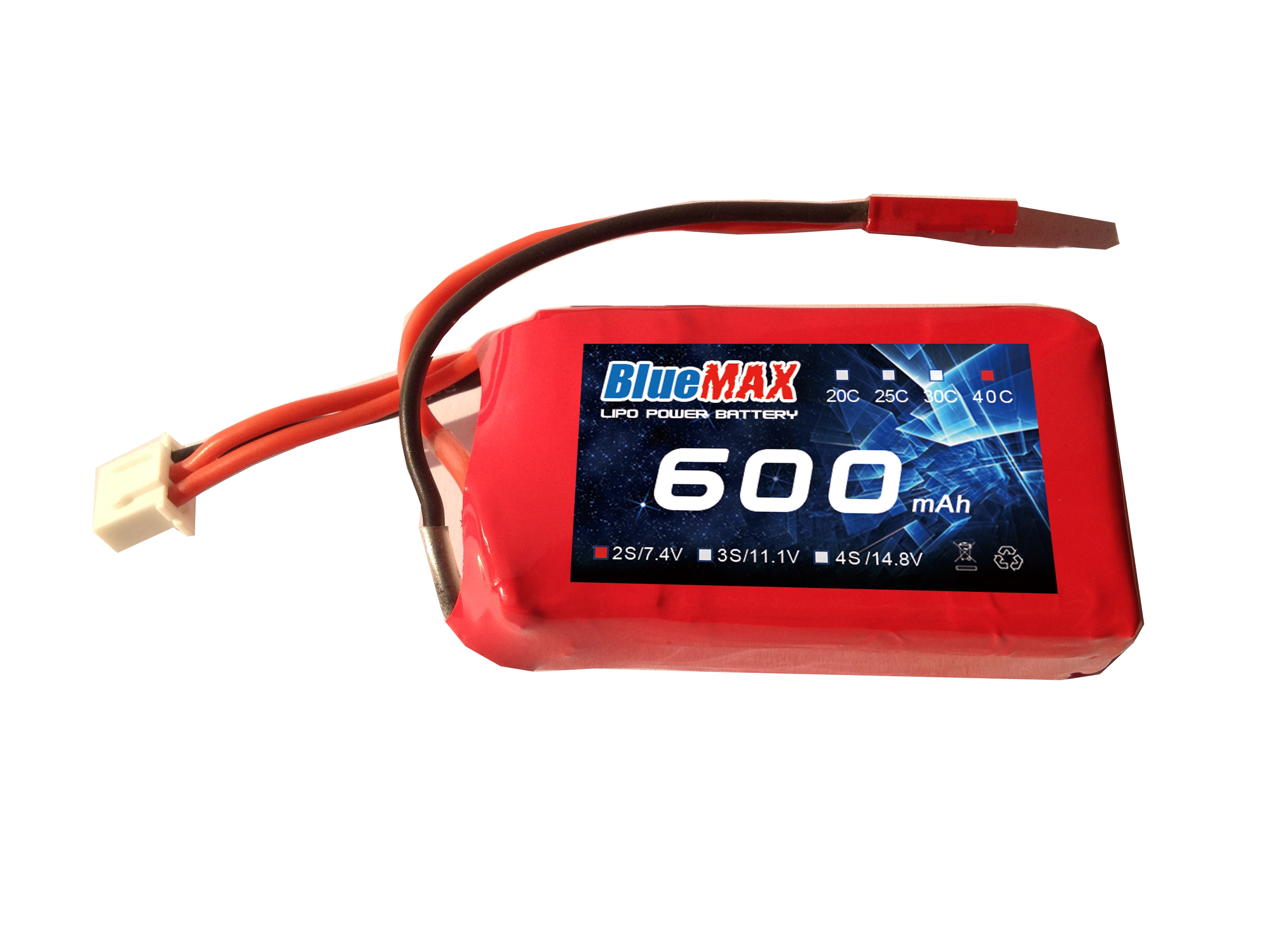 600mAh 40C 7.4V LiPO for RC Helis