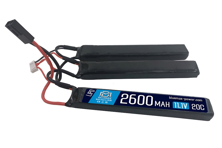 LiPo Battery 2600mAh 11.1V Nunchuck Style for AEG Guns