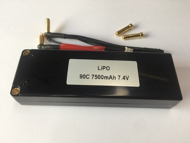 90C Standard LiPO 7.4V 7500mAh Racing Car Battery