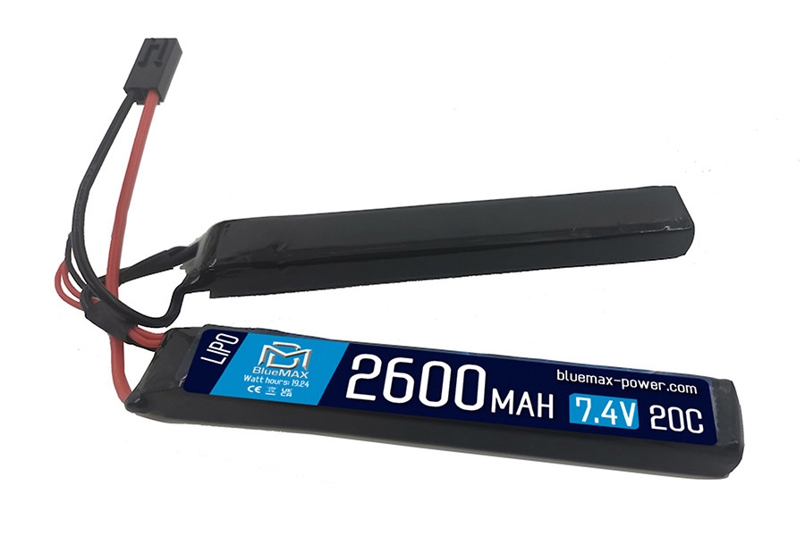 LiPo Battery 2600mAh 7.4V Nunchuck Style for AEG Guns