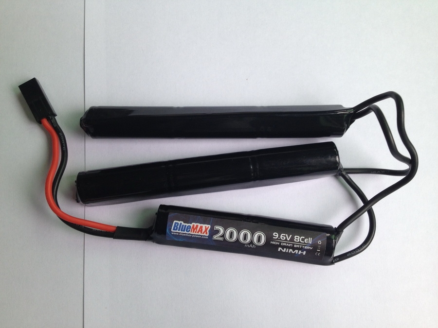 9.6V 2000mAh NiMH Airsoft Crane Stock Battery