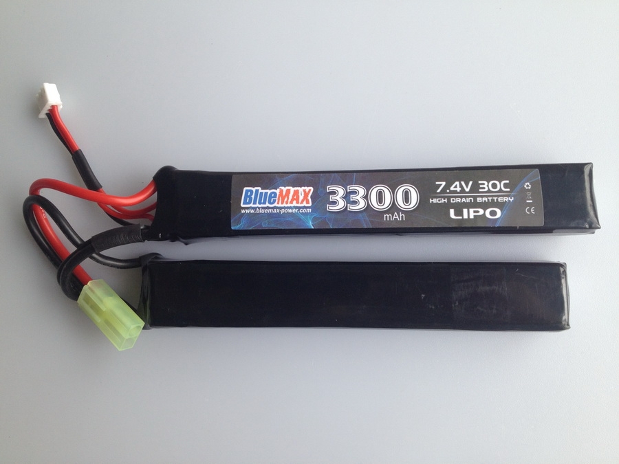 7.4V 30C 3300mAh Airsoft AEG LiPO Battery Nunchuck Type