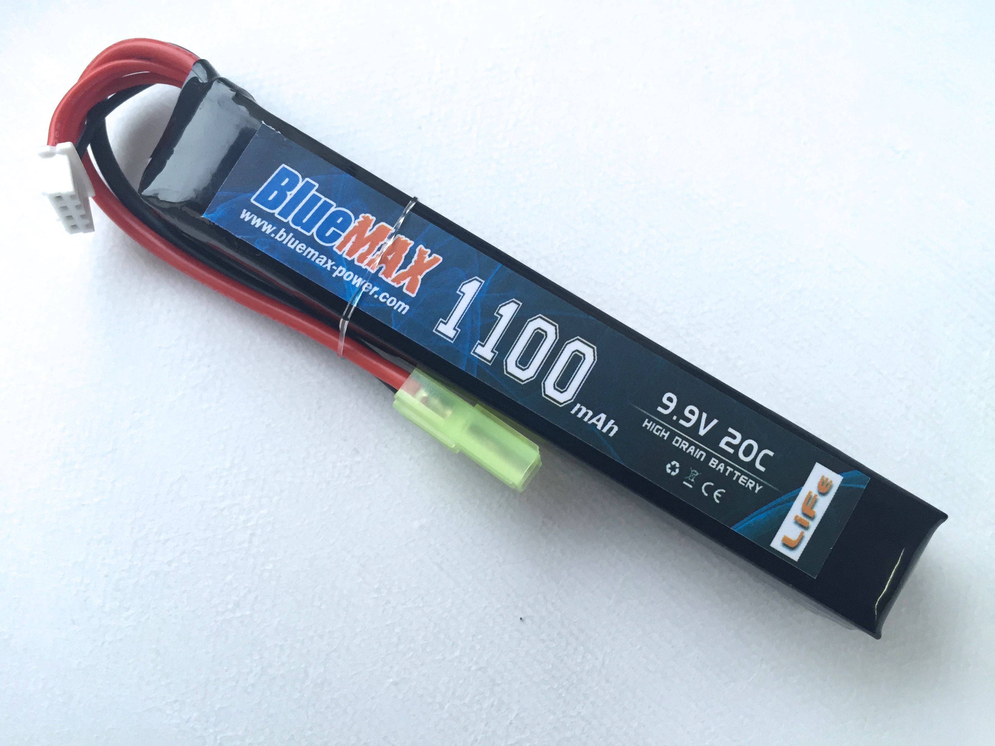 9.9v 1100mAh 20C LiFe (LiFePO4) Stick Type Airsoft Battery