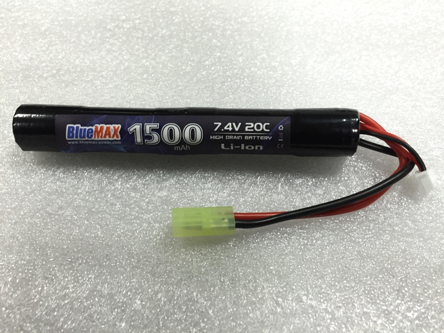 7.4v 1500mAh 20C Airsoft AEG Stick Type Li-Ion Battery