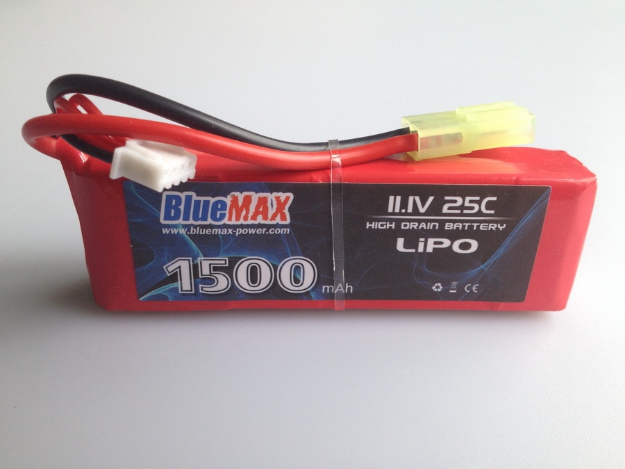 11.1v 1500mAh 25C-50C LiPO Airsoft AEG Battery Pack