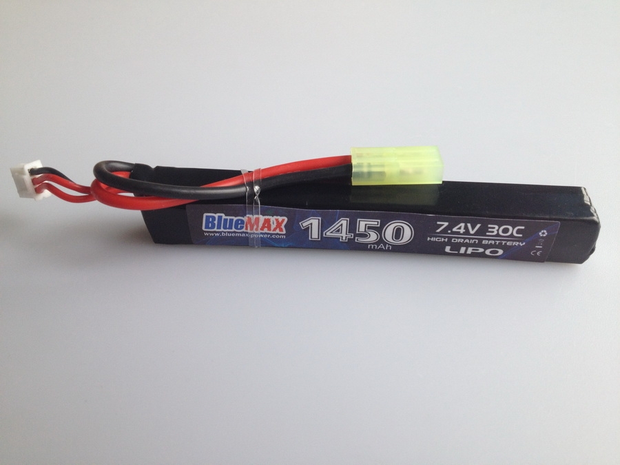 BlueMAX 7.4V 1450mAh 30C LiPO Stick Type AEG Airsoft Battery