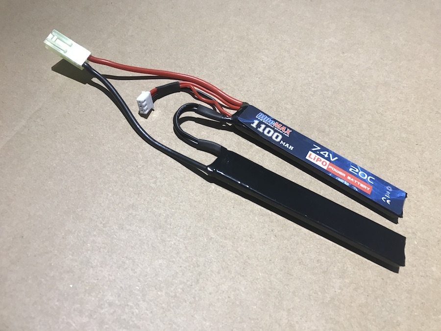 7.4v 1100mAh 20C LiPO Airsoft Battery Nunchuck Type