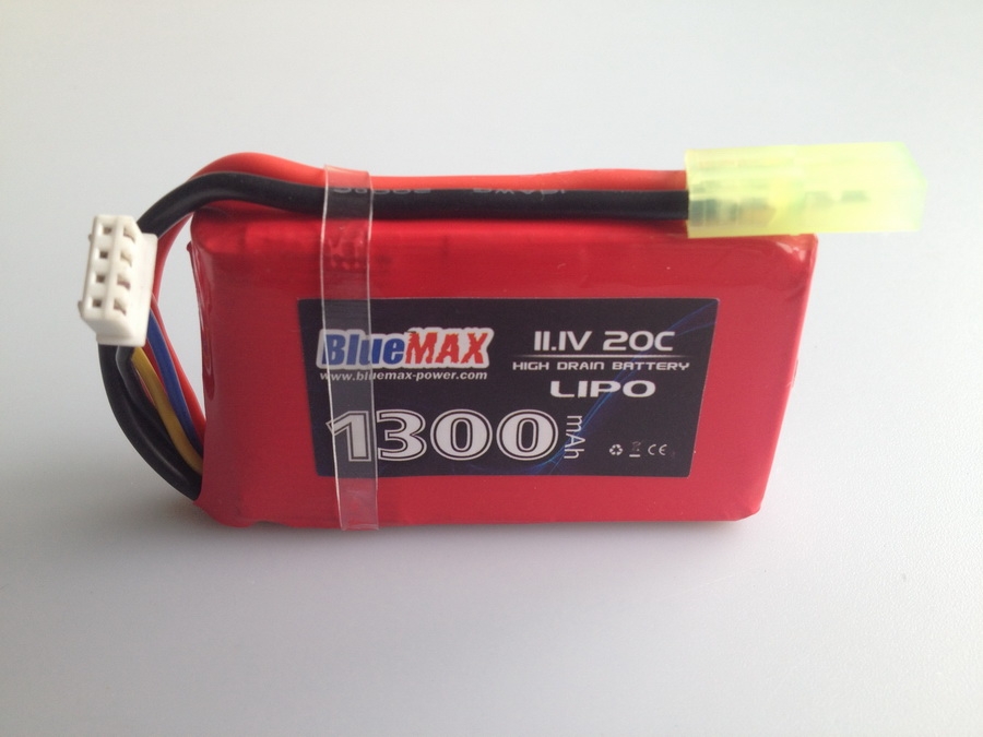 11.1V 1300mAh Flat Mini-Brick LiPO 20C Airsoft Battery for PEQ/AN-15