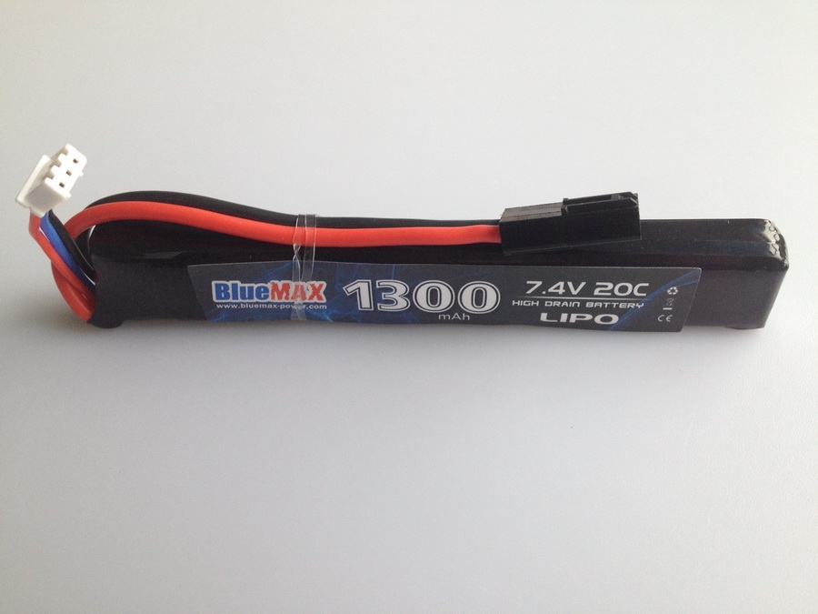 7.4V 1300mAh 20C Airsoft Battery Stick Type