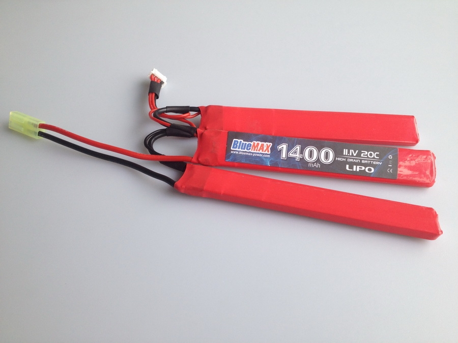 11.1V 1400mAh 20C LiPO Crane Stock Battery (Tri-Panel)