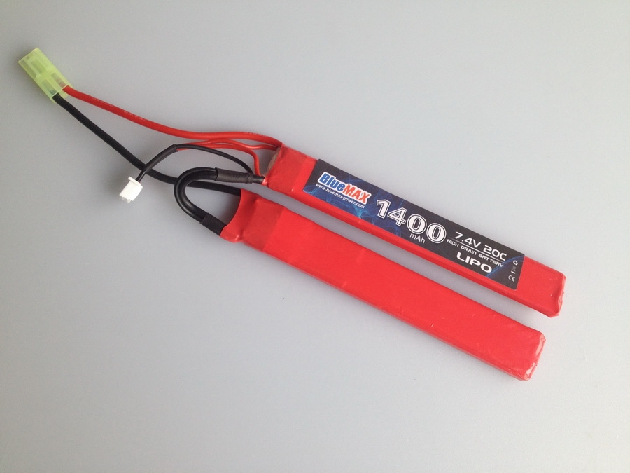 7.4V 1400mAh 20C LiPO Battery Pack Nunchuck Type (2-stick)